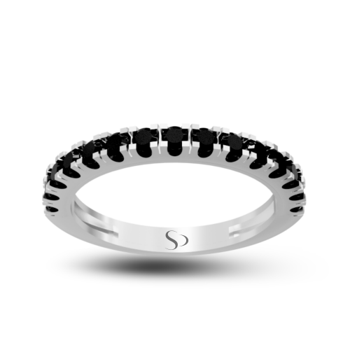 0.63 Karat Siyah Pırlanta Kadın Yüzük