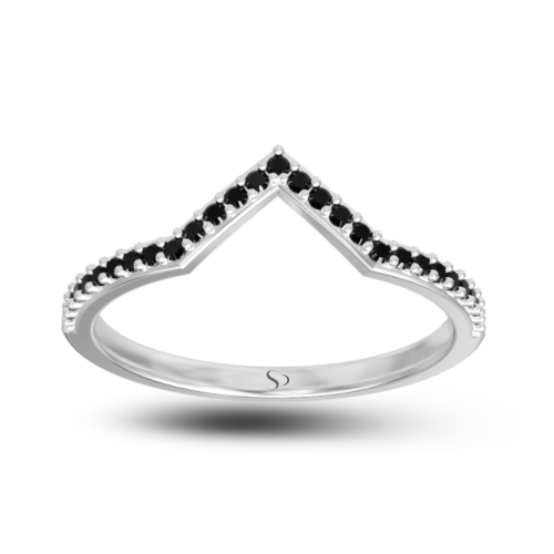 0.18 Karat Siyah Pırlanta Kadın Yüzük