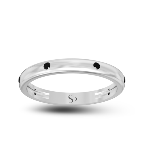 0.10 Karat Siyah Pırlanta Kadın Yüzük