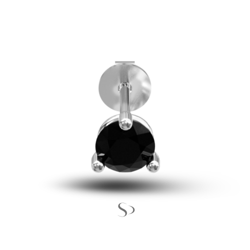 0.61 Karat Siyah Pırlanta Küpe