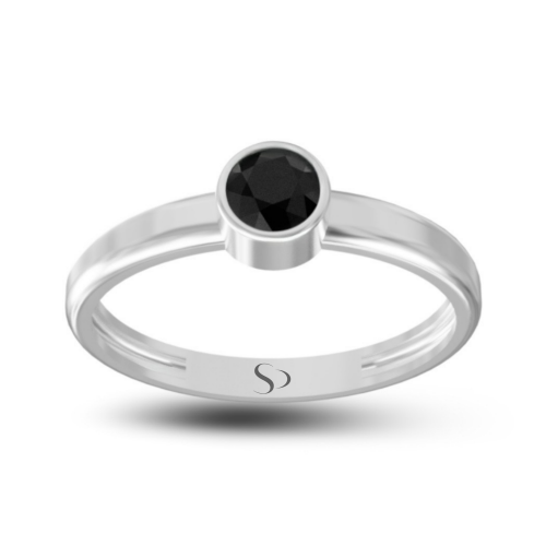 0.61 Karat Siyah Pırlanta Kadın Yüzük